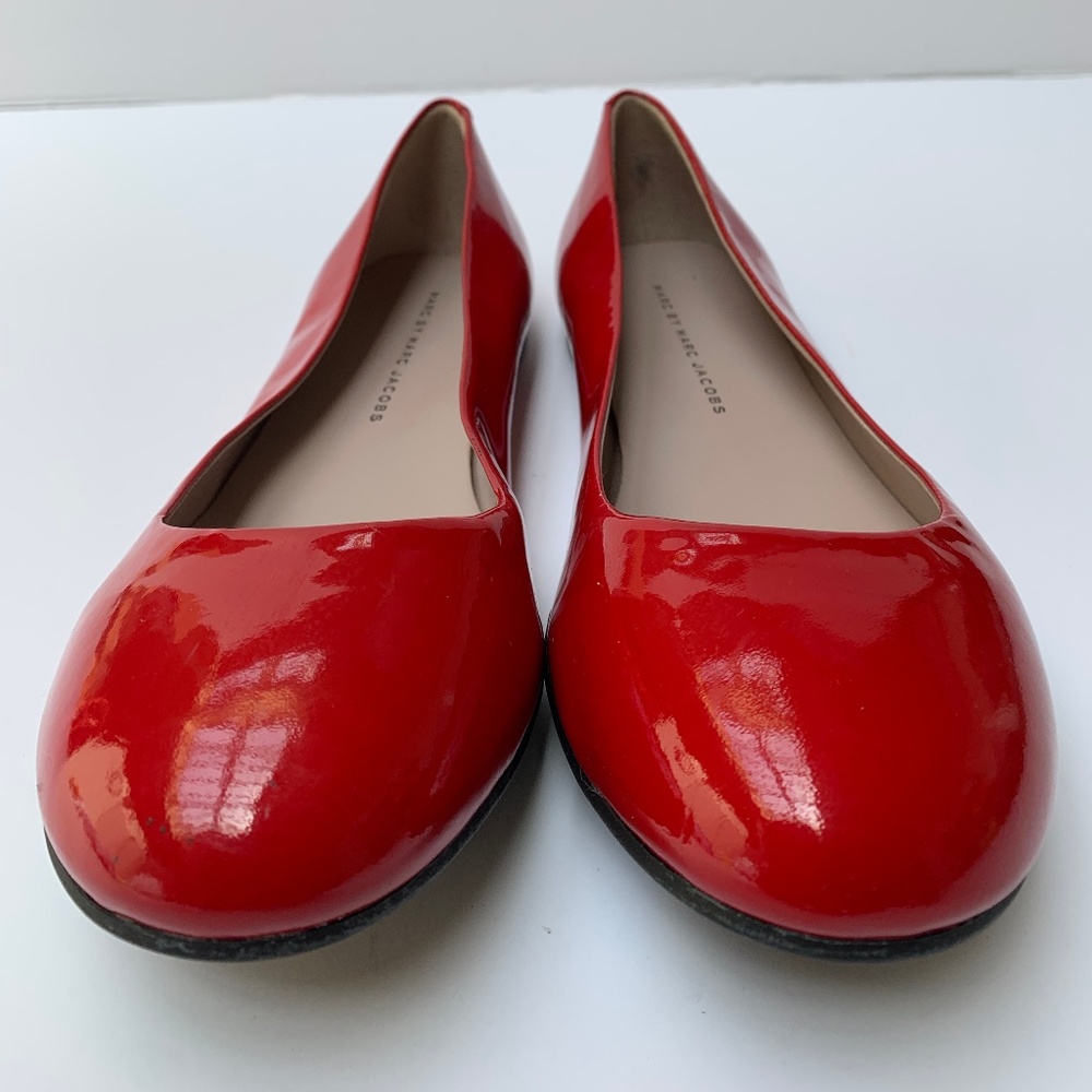 Marc by Marc Jacobs Red Patent Leather Flats 5.5